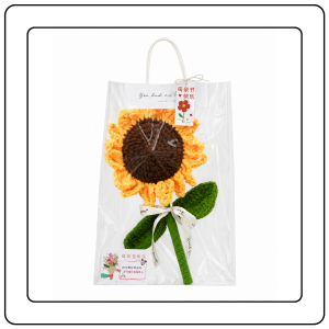 【JJ HOME】Charming Sunflower Crochet Bouquet Wedding House Warming Graduation Handcrafted Flower Bouquet