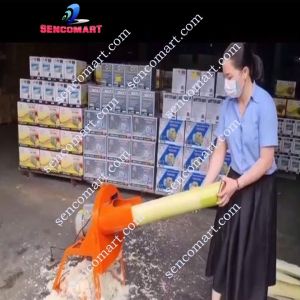 Máy băm chuối mịn băm cỏ các loại rau motor 15kw dây đồng