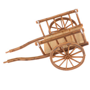 QUANSEN Dollhouse Miniature Simulation Assembled Cart Model DIY Accessories Garden Toys