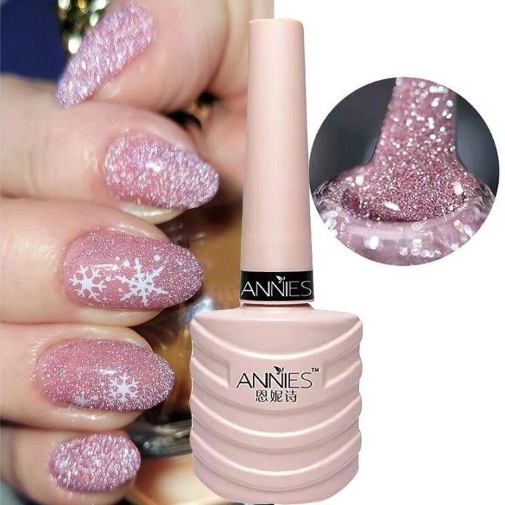 10ml Reflective Glitter Nail Gel Polish Sparkling Auroras Laser Semi