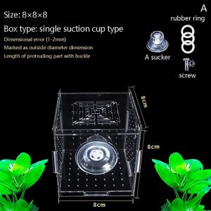 MINIYX 1Pcs Cá chiên nhỏ Hộp cách ly bể cá Bộ chia ấp trứng Trẻ hóa và nở trứng Hộp trồng cây thủy canh Bền bỉ Rõ ràng Hộp nhân giống Phụ kiện bể cá