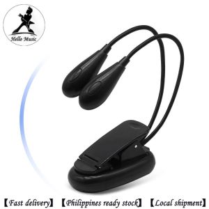 Playing Piano Lights Eye Protecting Lamp Dual Arms Music Stand Light LED Clip On Reading 1pcs