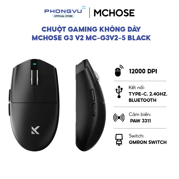 Chuột Gaming Không Dây MCHOSE G3 V2 - Cảm Biến PAW3311 - Bảo Hành 12 Tháng | BigBuy360 - bigbuy360.vn