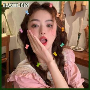 RAZIE BIN 10Pcs Cute Colorful Flower Small Hair Claws Lovely Hair Decorate Claw Clips Kids Sweet Cartoon Hair Accessories Headwear Gift