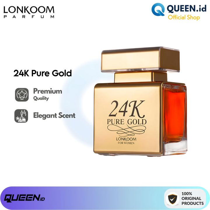 LONKOOM EDP Parfum 24K Pure Gold Perfume Wanita 100ml Eau De Parfums  Lazada Indonesia