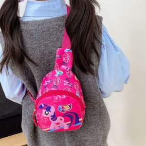 2025 summer new childrens bag Korean version cartoon cute little boy breast bag girl princess messenger bag fanny pack