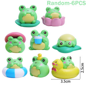 6PCS New Creative Mini Frog Desktop Cute Frog Animal Home Bonsai Micro Landscape Fairy Tale Garden Decoration