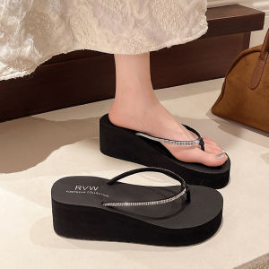 New Stylish Outdoor Thick-Soled 6.5Cm High-Heeled Beach Flip-Flops For Women Summer Non-Slip And Wear-Resistant
