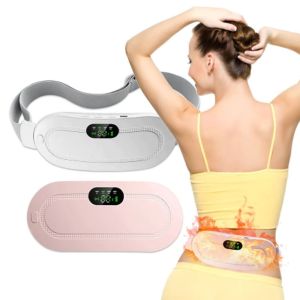 ART SUPPLIESX อุณหภูมิ 3 ระดับ สายรัดเอวไฟฟ้า นวด 4 เกียร์ ทำความร้อนได้รวดเร็ว สายรัดอุ่นสำหรับอาการปวดประจำเดือน คุณภาพสูง แบบพกพา สายรัดนวด บรรเทาอาการปวดประจำเดือน