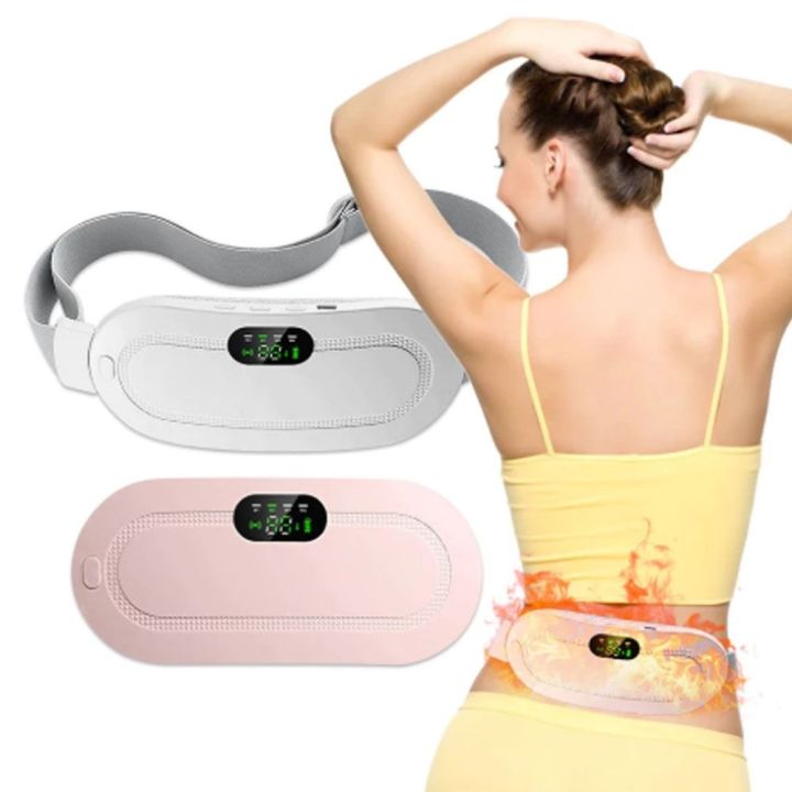 GUQIANFANG86 Nhiệt độ 3 cấp Đai lưng sưởi điện Làm nhanh Massage 4 bánh ...