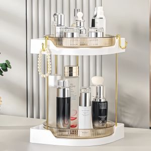 Rak Organizer Kosmetik Multifungsi Penyimpanan Skincare Parfum dan Tempat Dapur Modern dengan Rak r Serbaa Wadah Meja Kamar yang Elegan dan Praktis untuk Menata Semua Kebutuhan Anda dengan Rapi
