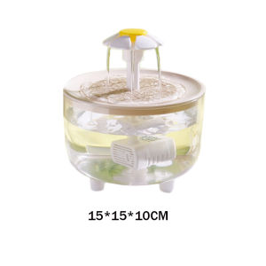 USB Cat Water Fountain Automatic Electric Pet Cat Water Dispenser Flower Pet Water Feeder 1.5L