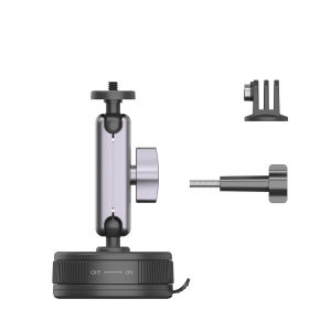 Suction Cup Camera Car Mount Vehicle Windshield Stable Holder Angle Adjustable for Insta360 /Go Pro/DJI Action Camera Accessories