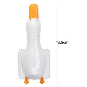 2 in 1 Cute Duck Shaped Sink Cleaner Hair Cleaner Clip Sink Stain Scraper Wall-mounted Bathroom Kitchen Cleaning Tool