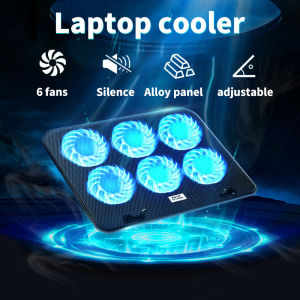 Cooling Base Laptop Cooling Pad Gaming Laptop Stand Cooler Six Fans Two USB Port Adjustable Notebook Stand For Laptop
