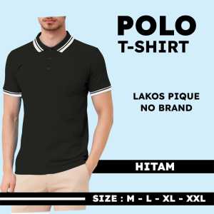 M&H Fashion - Kaos Polo Shirt List Kerah - Kaos Kerah Polo Pria List Lengan Pendek