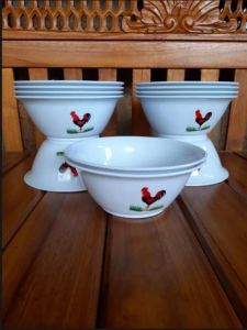 HARGA GROSIR 1 LUSIN / 12 PCS MANGKOK PLASTIK AYAM JAGO SERBA GUNA TAHAN PANAS UNTUK JUALAN BASKSO