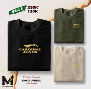 BUY 1 GET 3 PCS ( PROMO COD ) Baju Kaos Distro Pria Wanita Baju Distro 100% Catton - Kaos Lengan Pendek Car D Jeans Lite II - Gold