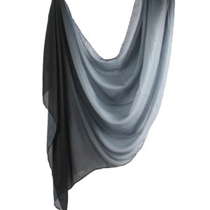 OEUVR Long Hijab Scarf Bandana Gradient Color Islamic Turban Elegant Thin Wraps Shawl Female