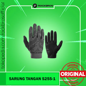 Sarung Tangan Sepeda Rockbros S255-1 Pelindung Tangan Gowes Motor Glove Mtb Full Finger Trail Cross Kaos Tangan Tactical Sport Anti Slip