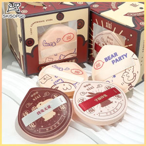 SKISOPGO 4pcs Air Cushion Puff Professional Liquid Foundation Concealer Powder Makeup Smudge Tools With Box Portable Wet Dry Dual-use