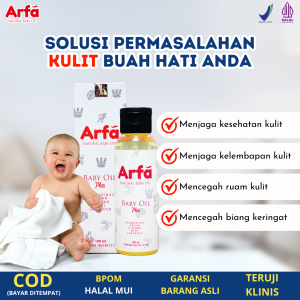 [BPOM] Arfa Baby Oil – Minyak Telon Alami untuk Bayi | Melembabkan dan Menjaga Kesehatan Kulit Bayi