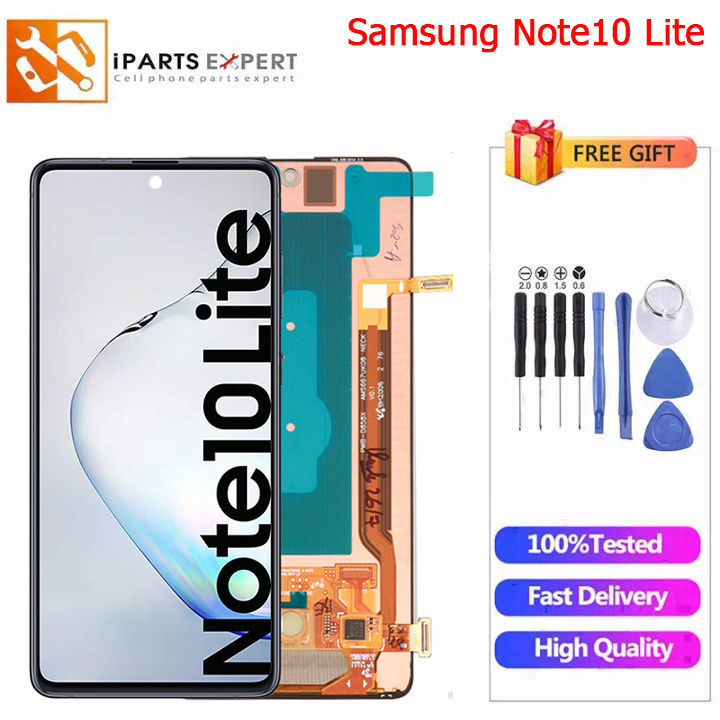 IPARTSEXPERT AMOLED Original LCD For Samsung Galaxy Note 10 Lite LCD Display Touch Screen Replacement For Samsung Galaxy Note10 lite N770F SM-N770F/DS LCD