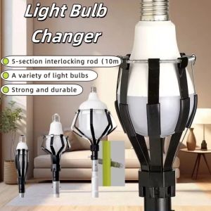 Light Bulb Changer Bulb Installer Telescoping Pole Removal Tool Portable High Ceiling Bulb Changer