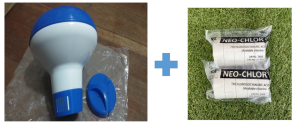 Chlorine Tablet  Despenser  Floater with additional Two Kilos of TCCA Chlorine Tablets Japan