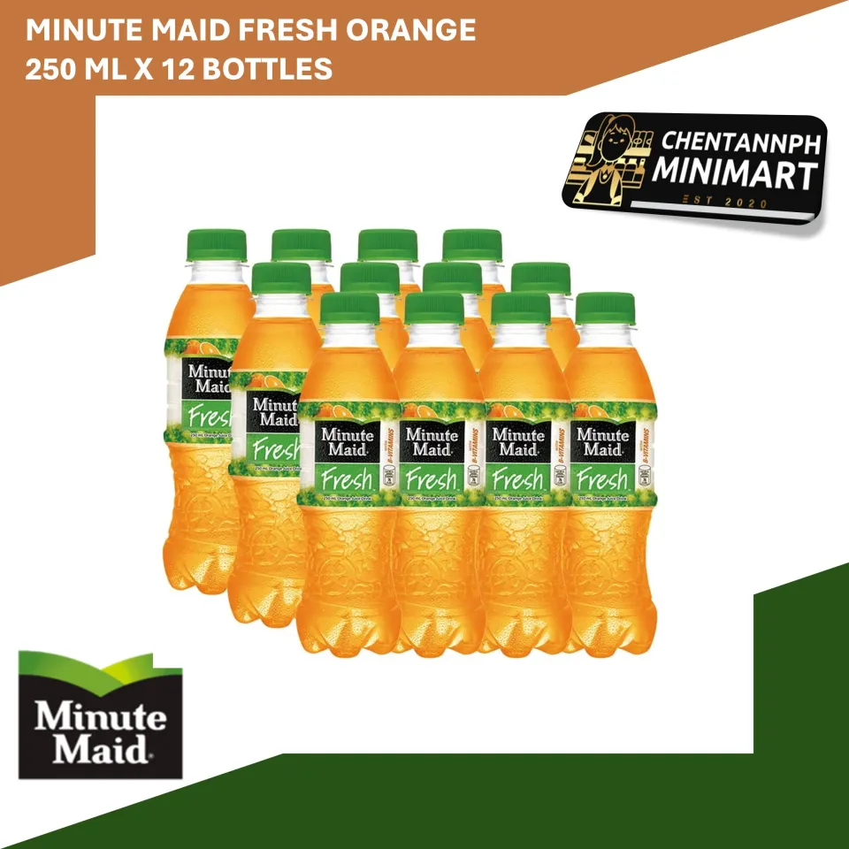 Minute Maid Fresh Orange Juice With B-Vitamins 250 ml x 12 bottles
