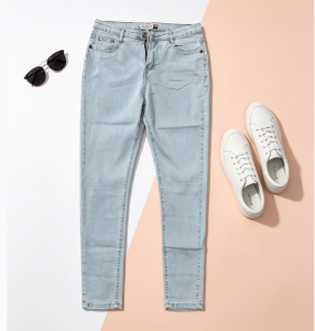 #5044 PLAIN HIGHWAIST DENIM AUGUST BIG SIZE Maong pants Strechable