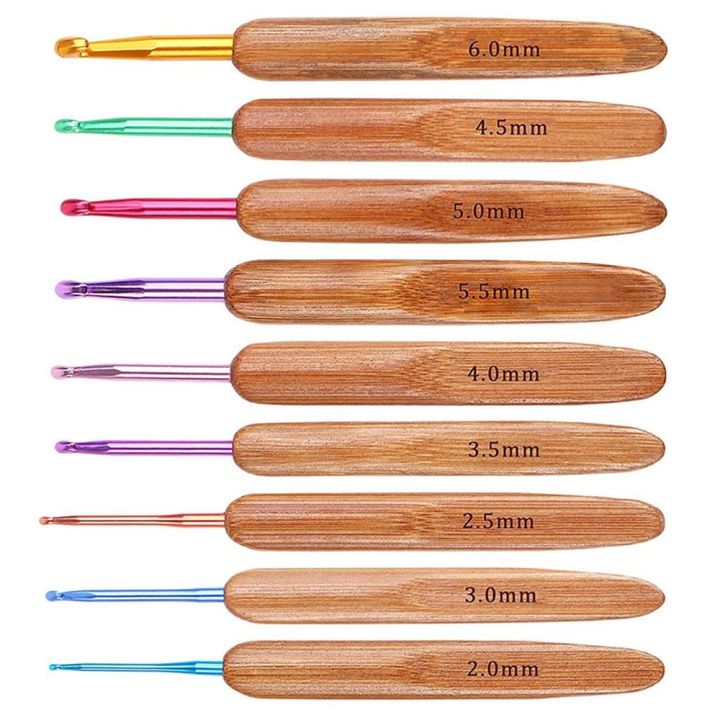 2mm-6mm Multi Size Wooden Handle Knitting Needles Bamboo Knitting