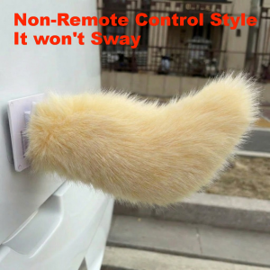 NALANILI Fluffy Remote Control Electric Bicycle Tail Rechargeable Realistic Car Wagging Moving Tail Self-adhesive Motorcycle Tail Ornament All Vehicles