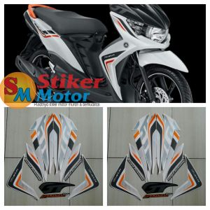 STIKER STRIPING LIS BODY MIO SOUL GT 2014 HITAM - MERAH