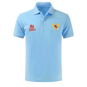 Kaos Polo Pria HUT RI 80 / Kaos 17 Agustus 2025 / Kaos Seragam Kemerdekaan / Kaos Merah Putih