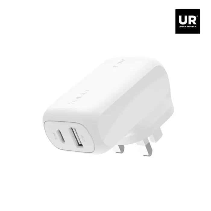 [UR] Belkin BoostCharge Dual Wall Charger 42W - White