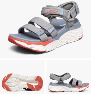 GIÀY SANDAL THỂ THAO SKECHERS UNTRA MAX CUSHIONING SLAY CHO NỮ MÀU GHI HÀNG DƯ LIỆU CỦA NHÀ MÁY SẢN XUẤT CHÍNH HÃNG