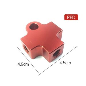 Universal Motorcycle Modified Hydraulic Brake Oil Hose Line CNC Pipe Tee Connector Tee Coupling Tee Fitting 3 Way Adapter For Dirt Pit Bike ATV Brake System