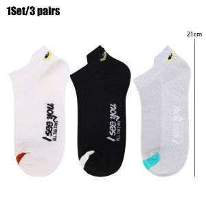 5คู่ถุงเท้าไม่โชว์ข้อเท้าผู้ชายผ้าฝ้ายระบายอากาศได้ถุงเท้ากีฬาจักรยานท่องเที่ยวแบบสตรีทสปอร์ตแฟชั่นระงับกลิ่นกายล่องหน