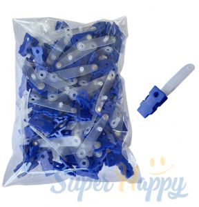 คลิปติดบัตร (แพ็ค 100 ตัว) คลิ๊ปหนีบบัตรพลาสติก สีสันสดใส ที่หนีบบัตร คลิ๊ปพลาสติกหนีบบัตร คลิปหนีบป้ายชื่อ