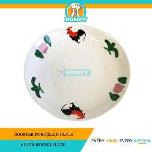 3 7/8 7" 8 Porcelain Rooster Plate / Ceramic Rooster Plate / Chicken Plate /Traditional Plate/Pinggan Ayam