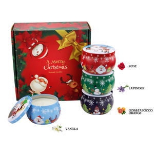 4-Piece Scented Candle Gift Set Premium Aromatherapy Candles Elegant Box Perfect for Home Gift Idea Christmas Giving