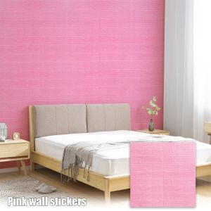 50pcs Foam Wall Stickers 3D Self-Adhesive Wallpaper Sticker Waterproof Foam Brick Room Design for Wall Wall Decoration for Plywood Wall Wallpaper Sticker