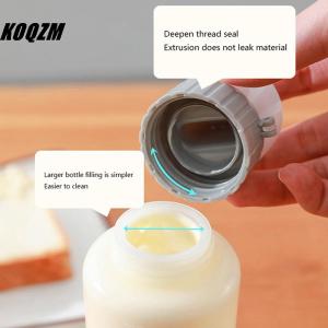 KOQZM 1Pc 350 175ml 5 Hole Condiment Squeeze Bottles Ketchup Mustard Squeeze Bottle Sauces Dispenser Storage Jar Kitchen Supplies