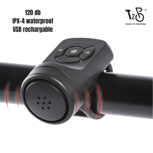 T2P 120dB Loud Bicycle Horns Bike Bell USB Charging for Mountain Bicycle Scooter Ebike