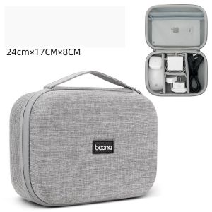 JENL BOONA Hard Shell Electronic Accessories Organizer Case for iPad Cables Power Supply Hard Disk Power Supply Single Layer