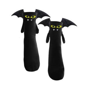 ถุงเท้าธีมฮาโลวีนใช้งานได้จริงช่วยข้อเท้ายืดระบายอากาศได้ดีผสมโพลีเอสเตอร์สำหรับกิจกรรมเทศกาลคู่รัก