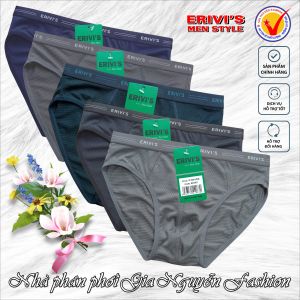 Combo 5 Quần lót nam Cotton lạnh Thông hơi Thương hiệu ERIVIS hàng Việt Nam cao cấp