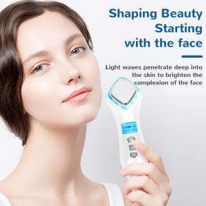 Facial Beauty Device Hot and Cold Skin Rejuvenation Massager with Vibration and Ion Function for Home Use