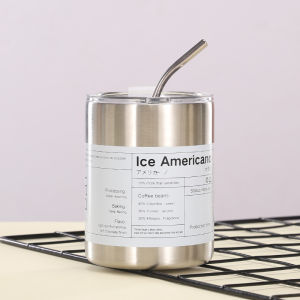 Cốc Giữ Nhiệt Inox Iced Americano Chuẩn 304 Cao Cấp Ly Giữ Nhiệt Uống Cafe Dung Tích 600ml Giữ Nhiệt Từ 8-12 Giờ Tặng Kèm Ống Hút